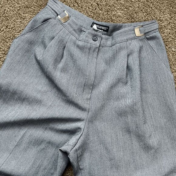 VTG Counterparts Gray Adjustable Waist Pleated Trousers Union Made - Picture 16 of 16